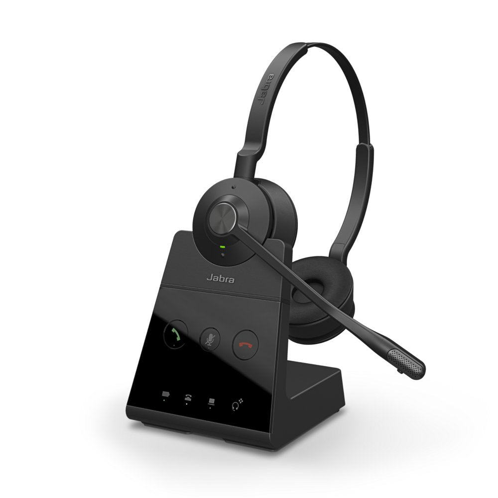 Jabra Engage 65 | Draadloze Stereo On-Ear Headset | Oplaadstation | Zwart - Matmuis - Matmuis